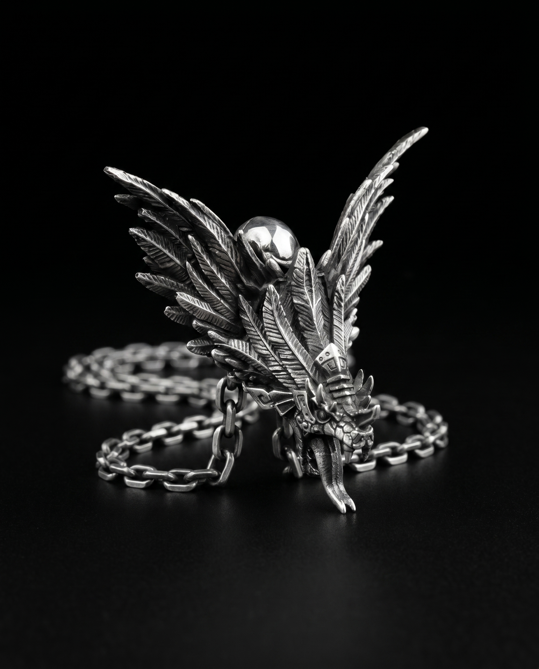 Nastrond's Guardian - Copper Alloy Dragon Necklace