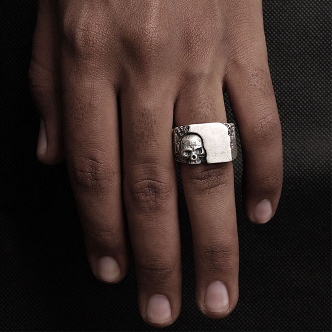 Loki's Reckoning - 925 Sterling Silver Skull Ring - Viking Trinkets