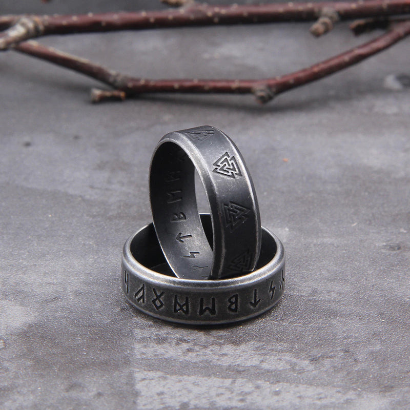Odin's Runes - Stainless Steel Runic Ring