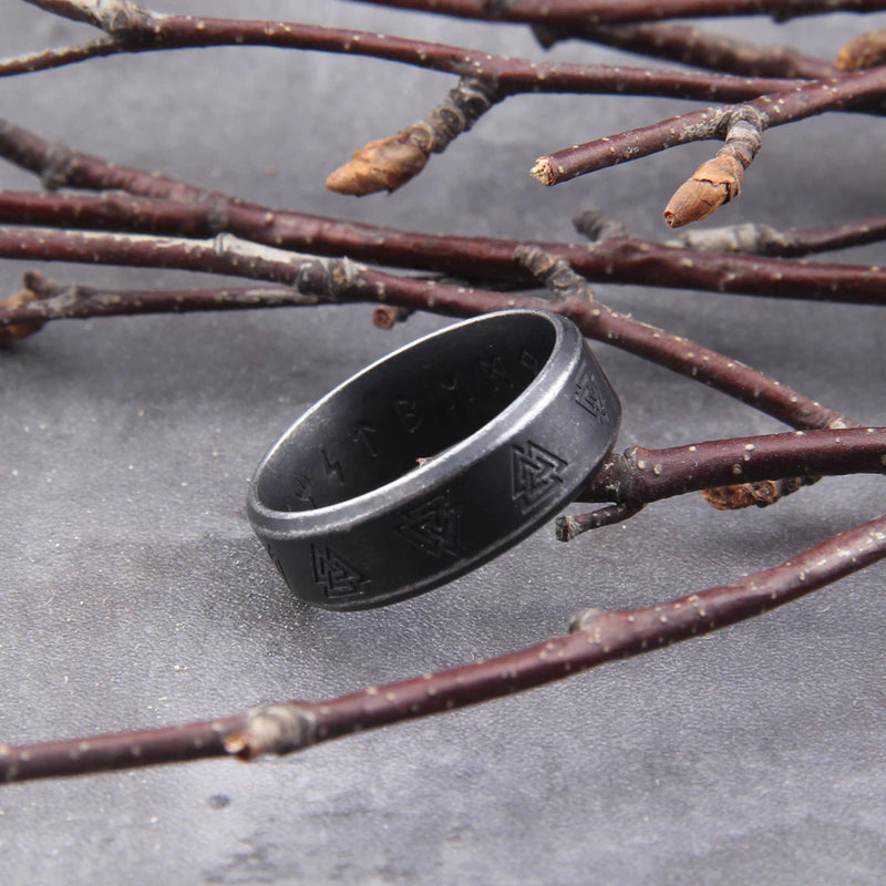 Odin's Runes - Stainless Steel Runic Ring