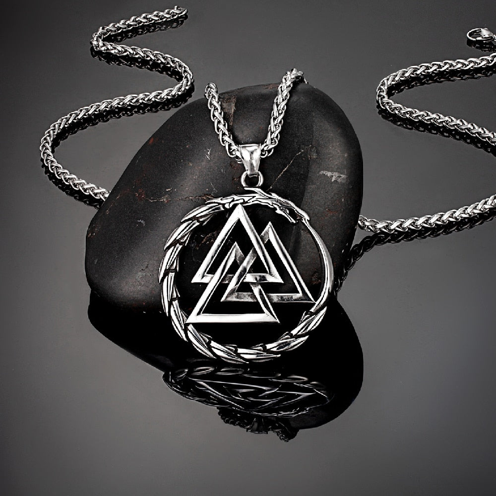 Jormungand's Knot - Metal Alloy Serpent Pendant - Viking Trinkets