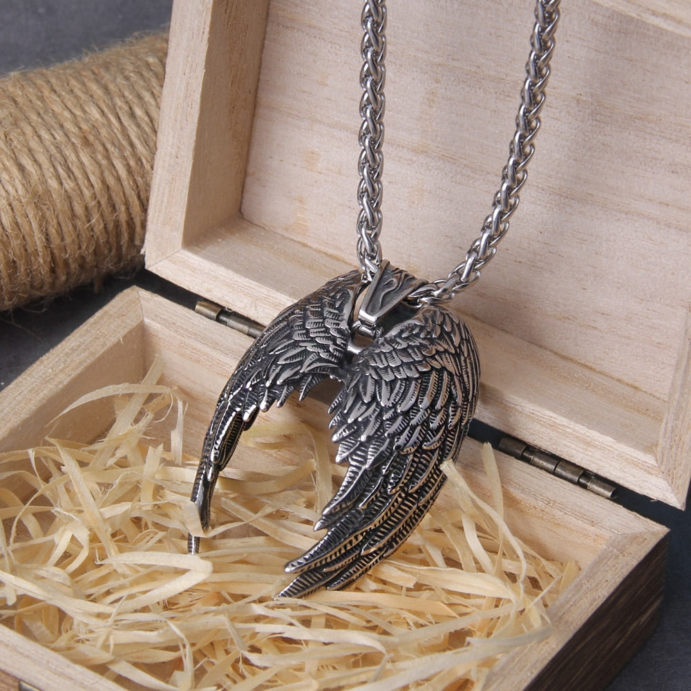 Valkyrie's Highwind - Stainless Steel Valkyrie Necklace - Viking Trinkets