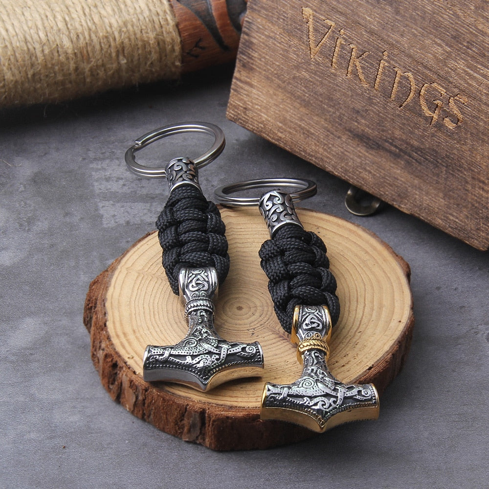 Stormbreaker - Stainless Steel Mjolnir Keyring - Viking Trinkets