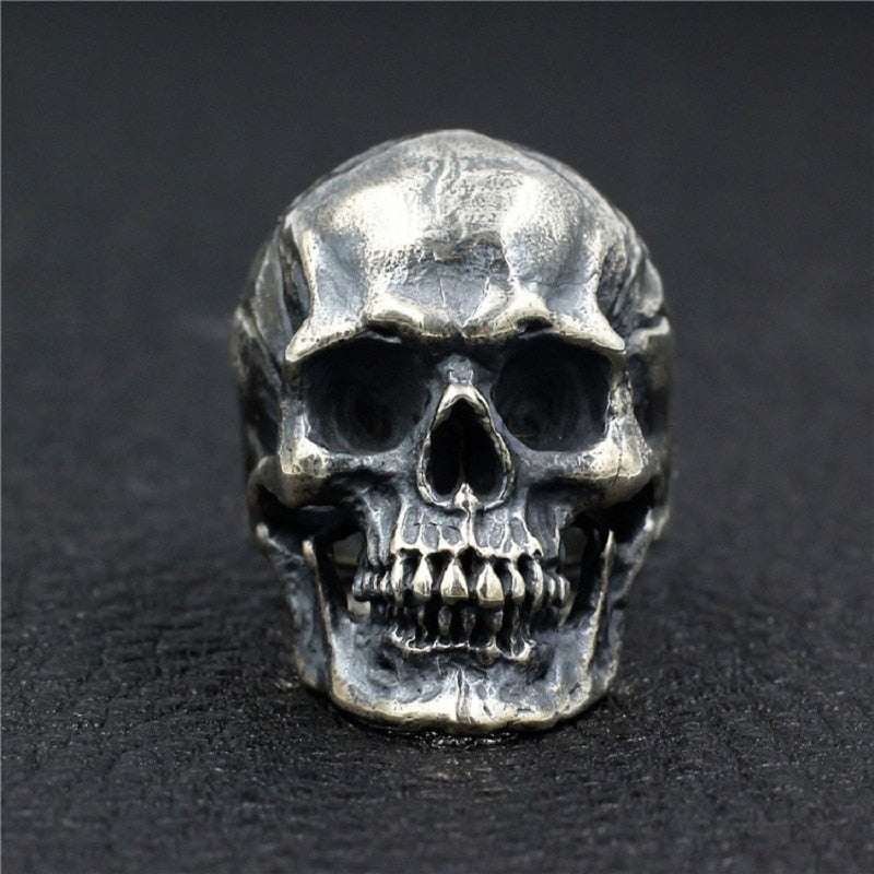 Skull Of The Rememberer - Sterling Silver Skull Ring - Viking Trinkets