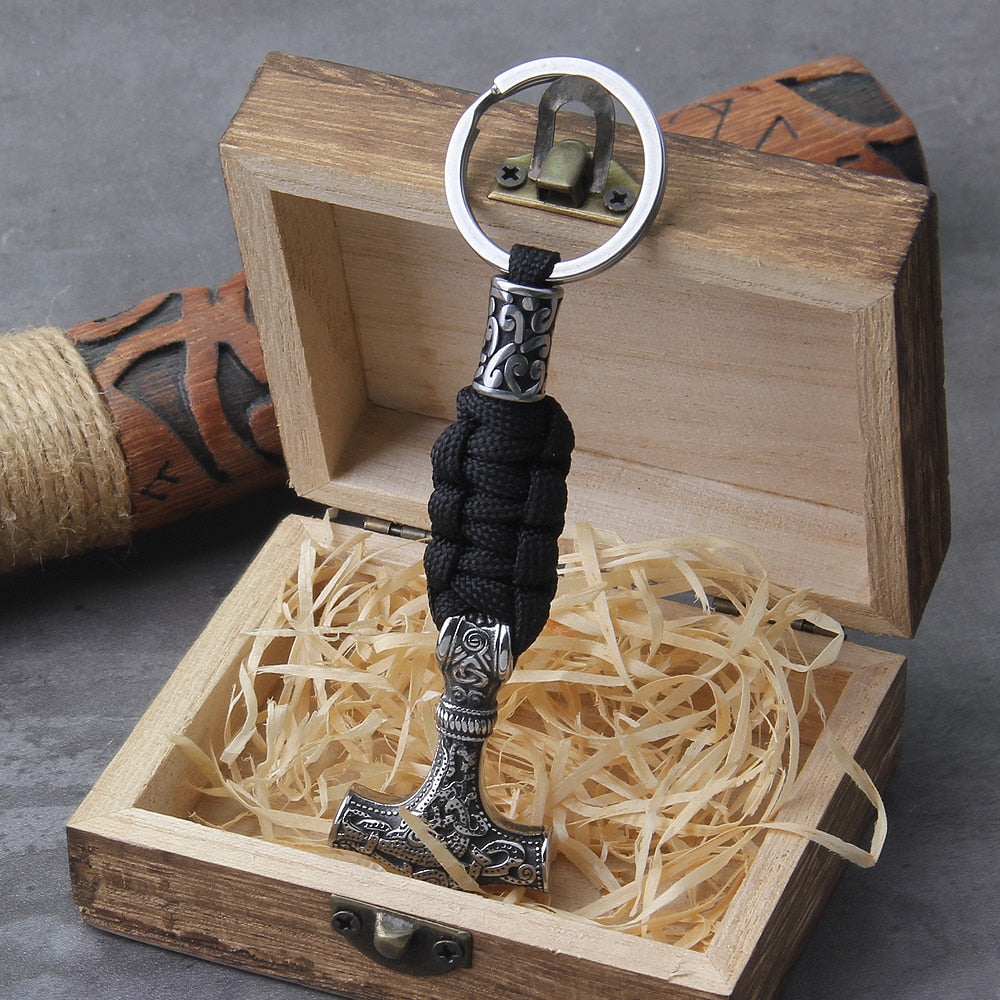 Stormbreaker - Stainless Steel Mjolnir Keyring - Viking Trinkets