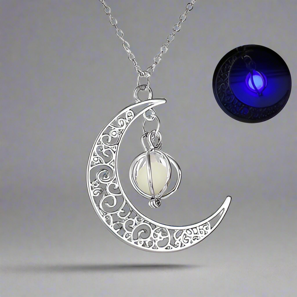 Mani's Nightlight - Luminous Moon Stone Necklace