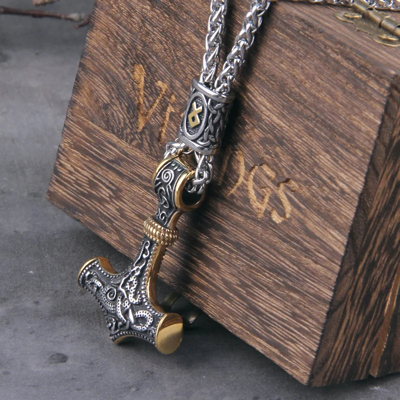 Authentic Thor's Hammer Mjolnir Necklace - Viking Jewelry