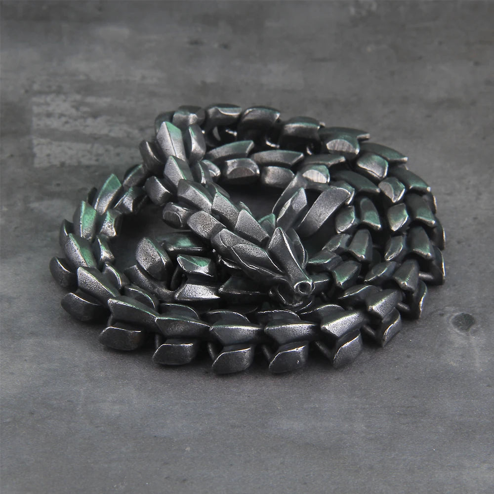 The Midgard Serpent - Stainless Steel Necklace - Viking Trinkets