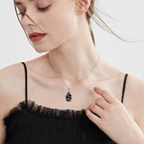 The Black Heart Of Hel - Tear Drop Tourmaline Crystal Necklace