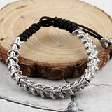 Spine Of The Beast - Sterling Silver Snake Bone Adjustable Bracelet