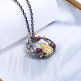 The Messenger Ratatoskr - Natural Garnet Necklace