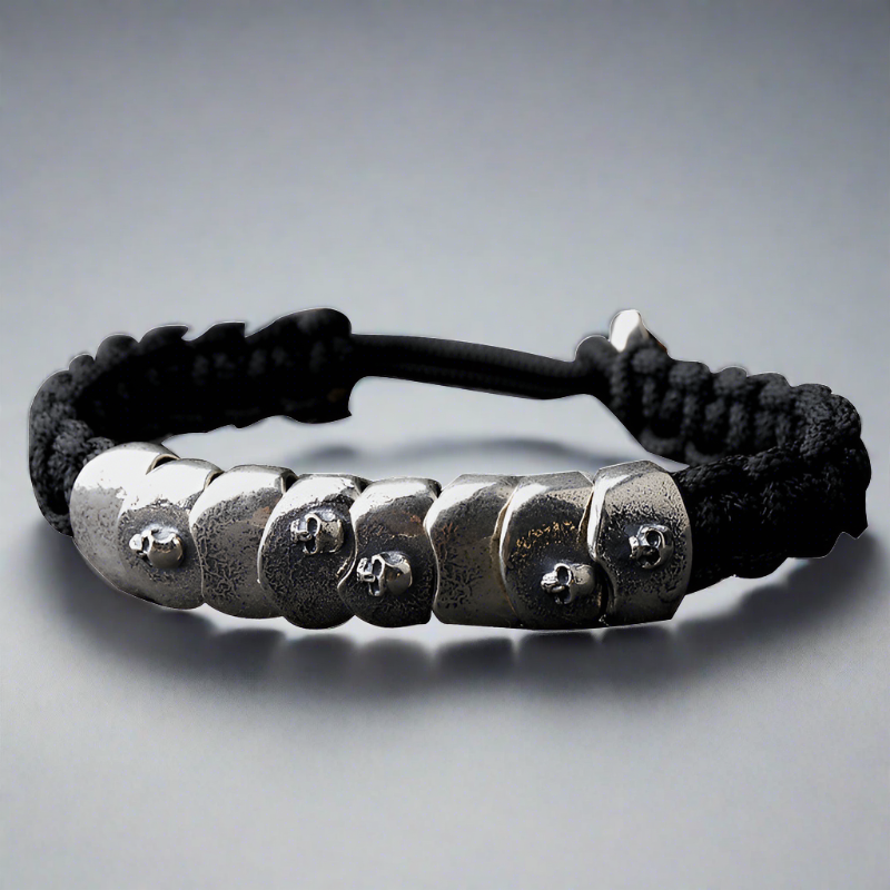 Skull Armour - Silver Paracord Bracelet