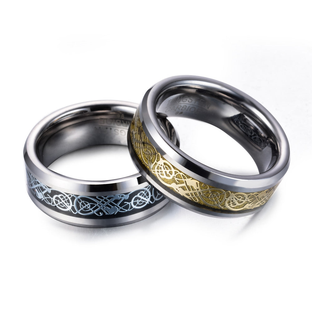 Dragon's Breath - Steel Viking Ring