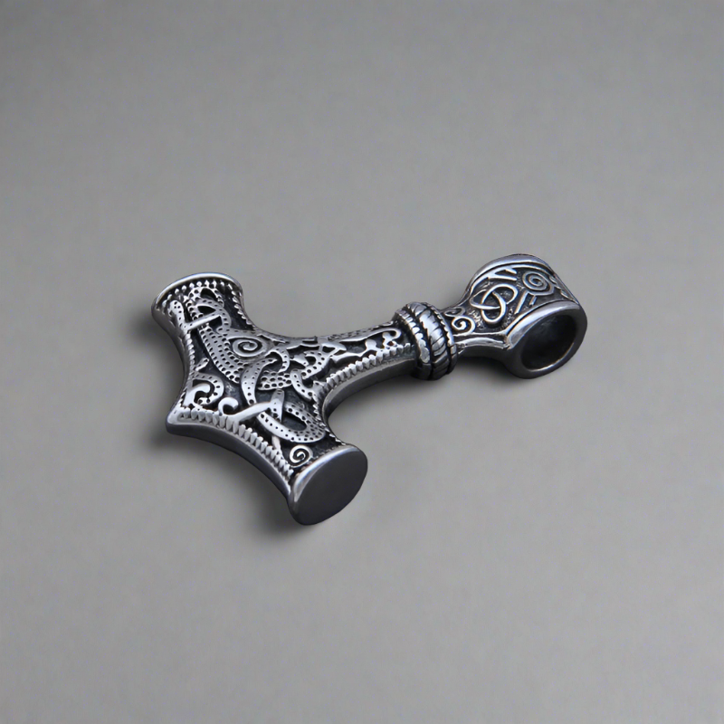 Silver Mjölnir - Sterling Silver Mjolnir Pendant - Viking Trinkets