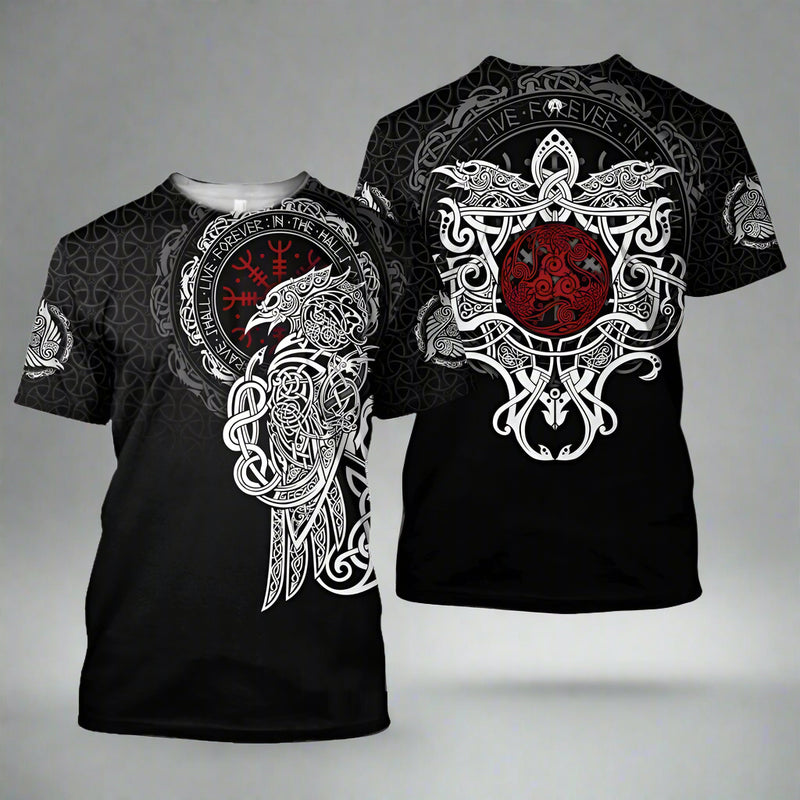 Valhalla Rising - Printed Viking Short Sleeve T Shirt