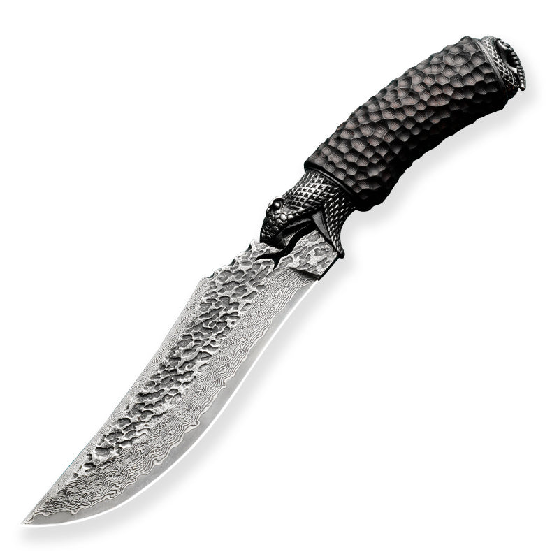 Serpent Slayer - Japanese Damascus Steel Hunting Knife