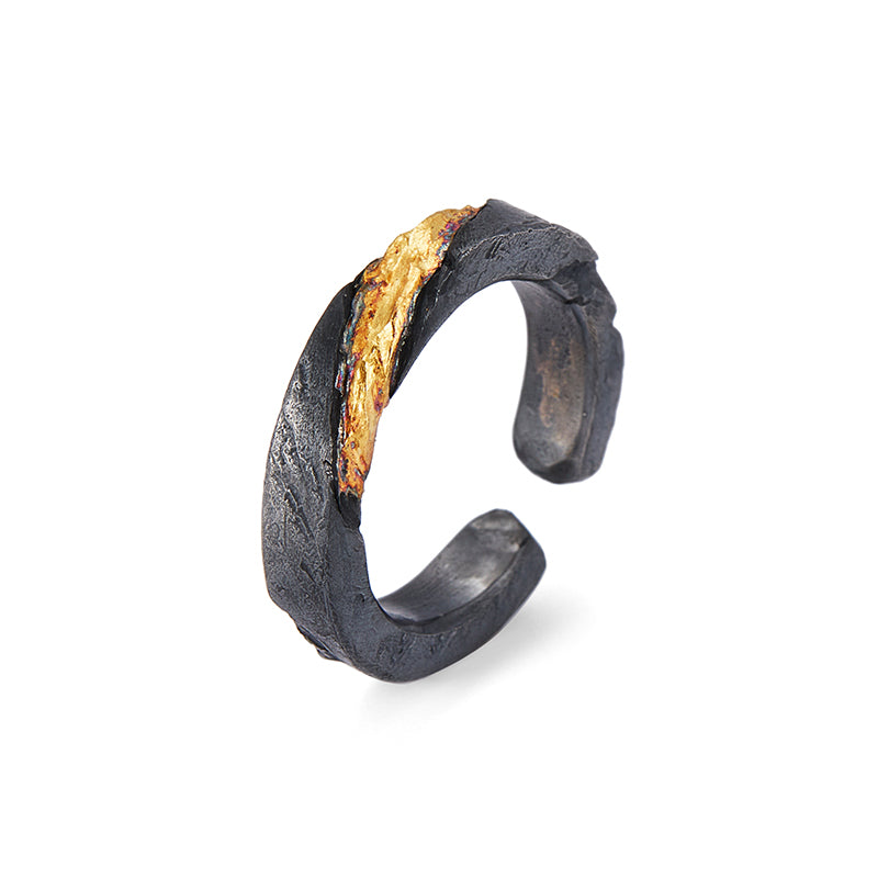 Prophet's Band - Sterling Silver with Gold Inlay Adjustable Ring