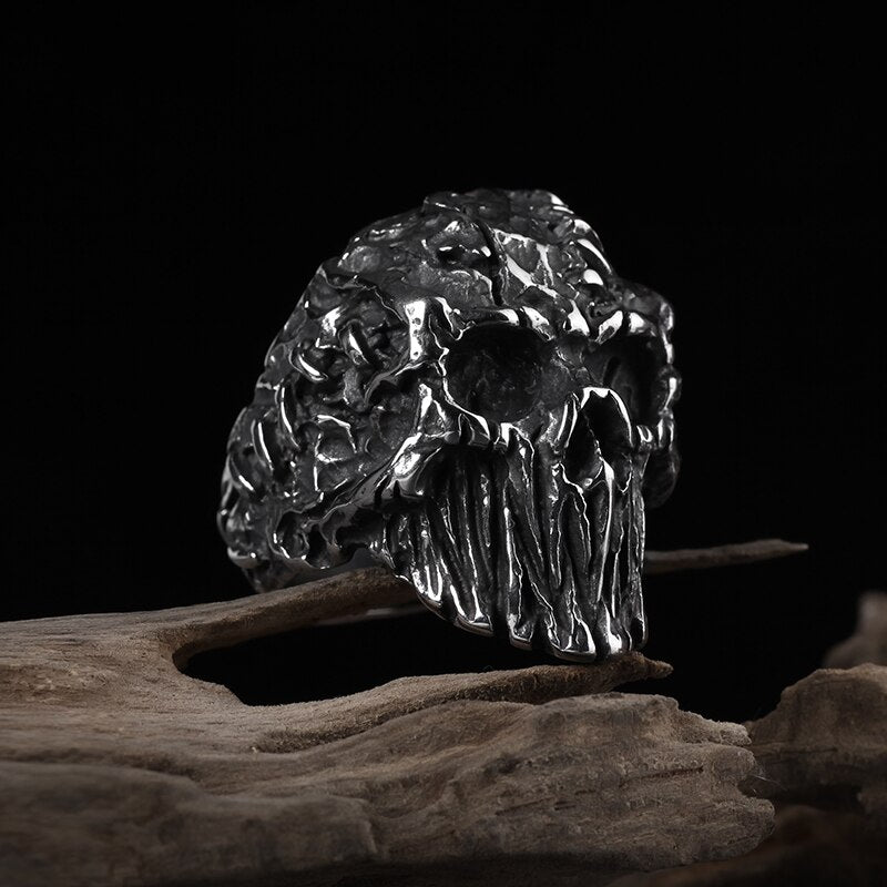 Baldur's Remains - Titanium Skull Ring