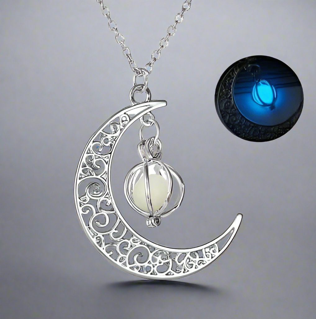 Mani's Nightlight - Luminous Moon Stone Necklace