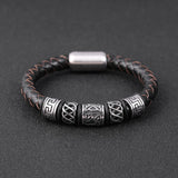Bard's Bracelet - Leather Woven Magnetic Bracelet