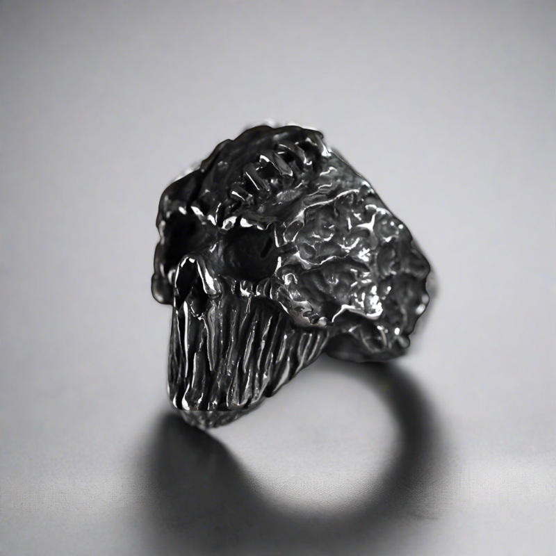 Baldur's Remains - Titanium Skull Ring