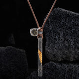 Prophet's Amulet - Sterling Silver with Gold inlay Necklace