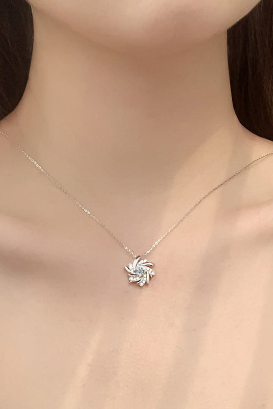 Whisper of the Wind - Moissanite S925 Sterling Silver Windmill Necklace - Viking Trinkets
