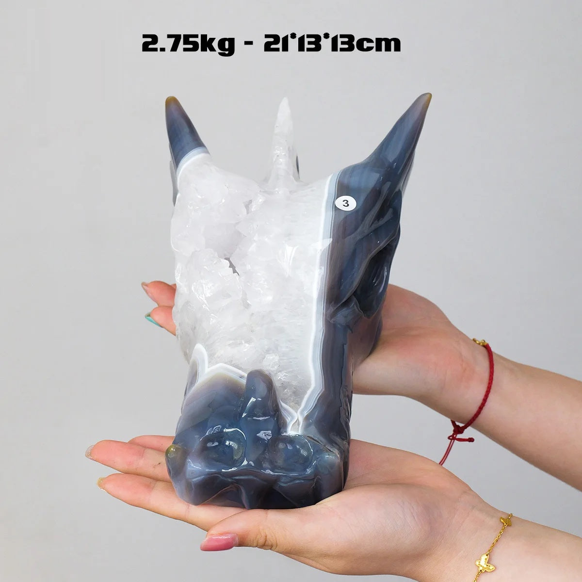 Skull Of The Guardian - Crystal Stone Dragon Head