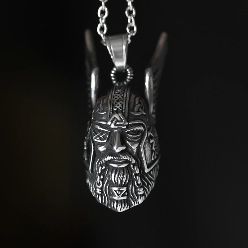 Head Of The Allfather - Stainless Steel Pendant