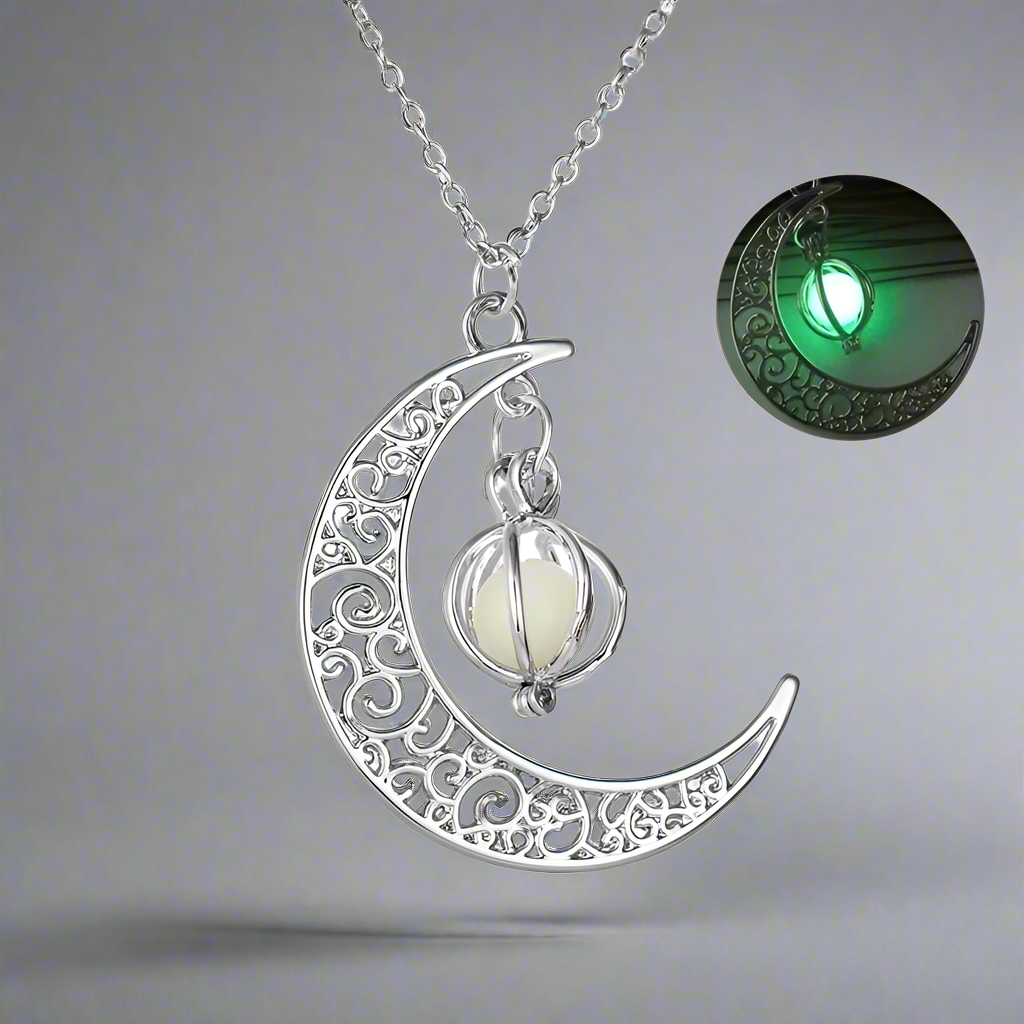 Mani's Nightlight - Luminous Moon Stone Necklace