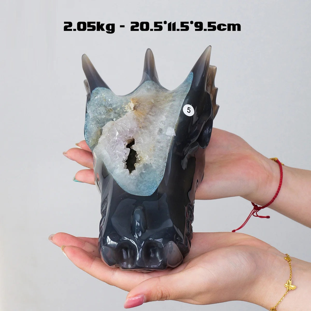 Skull Of The Guardian - Crystal Stone Dragon Head