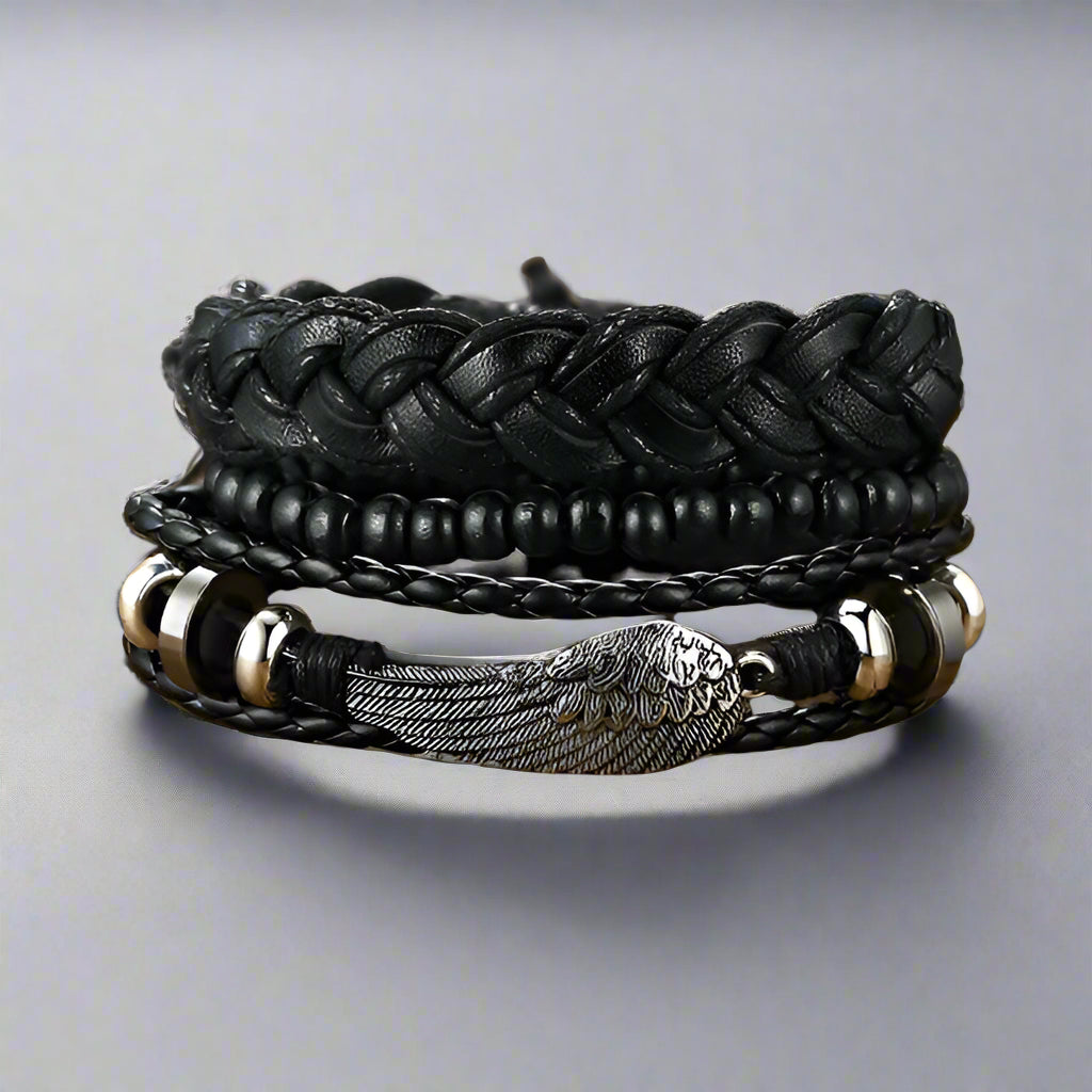 Valkyrie's Wing - High Quality Leather Bracelet