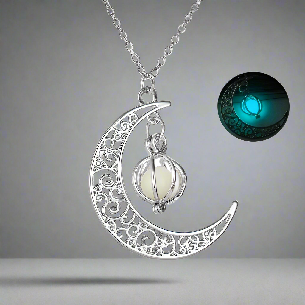 Mani's Nightlight - Luminous Moon Stone Necklace