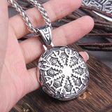The Helm of Awe - Stainless Steel Power Pendant