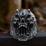 Curse Of The Draugr - Stainless Steel Skull Ring