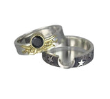 Sol and Mani - Metal Alloy Ring with Gold Plated inlay