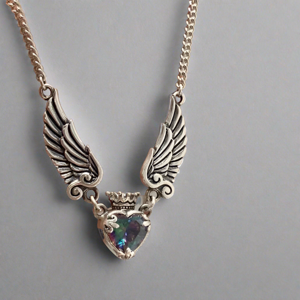Ethereal Blessing - Metal Alloy with inlaid Crystal Necklace