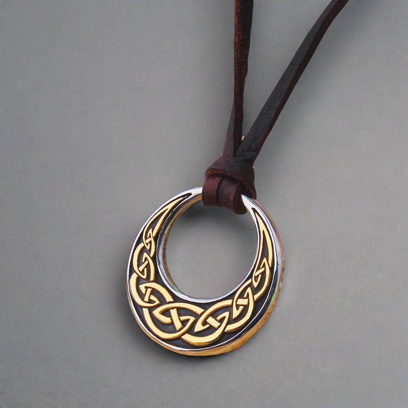 Celtic Moon - Stainless Steel Celtic Moon Necklace