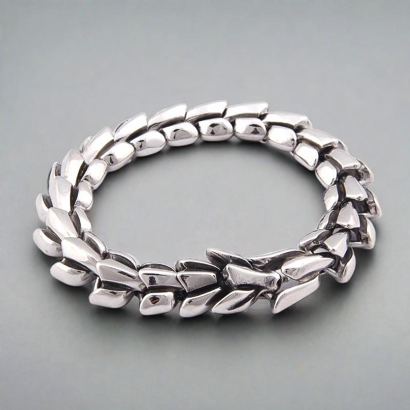 Midgard Serpent Bracelet - Sterling Silver Viking Jewelry