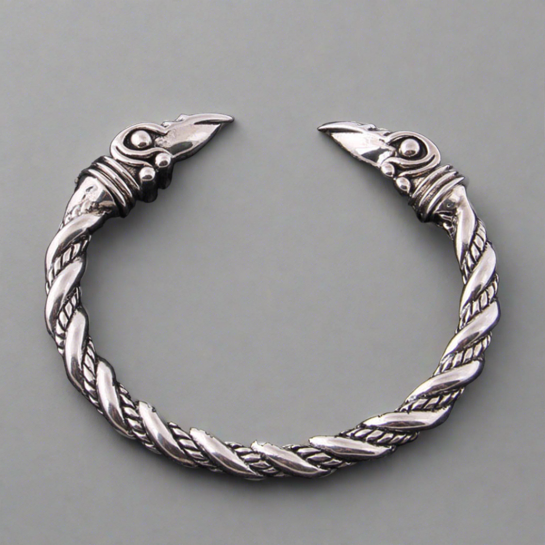 The Pledge - Muninn - Sterling Silver Allegiance Bracelet - Viking Trinkets