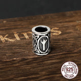 S925 Sterling Silver Viking Beard Beads - Handmade Elder Futhark Hair Beads