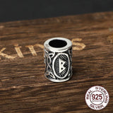 S925 Sterling Silver Viking Beard Beads - Handmade Elder Futhark Hair Beads