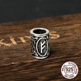 S925 Sterling Silver Viking Beard Beads - Handmade Elder Futhark Hair Beads