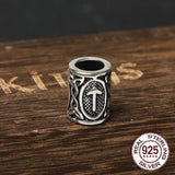 S925 Sterling Silver Viking Beard Beads - Handmade Elder Futhark Hair Beads