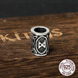 S925 Sterling Silver Viking Beard Beads - Handmade Elder Futhark Hair Beads