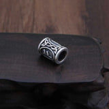 S925 Sterling Silver Viking Beard Beads - Handmade Elder Futhark Hair Beads