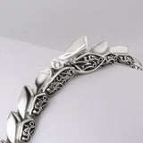 Jormungandr Midgard Serpent Sterling Silver Bracelet - Viking Jewelry