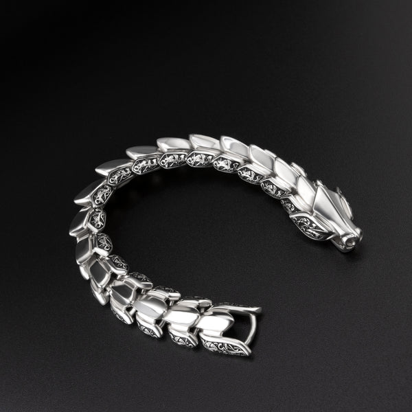 Jörmungandr The Midgard Serpent - Sterling Silver Bracelet