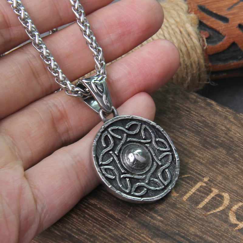 The Gokstad Shield - Stainless Steel Viking Shield Pendant