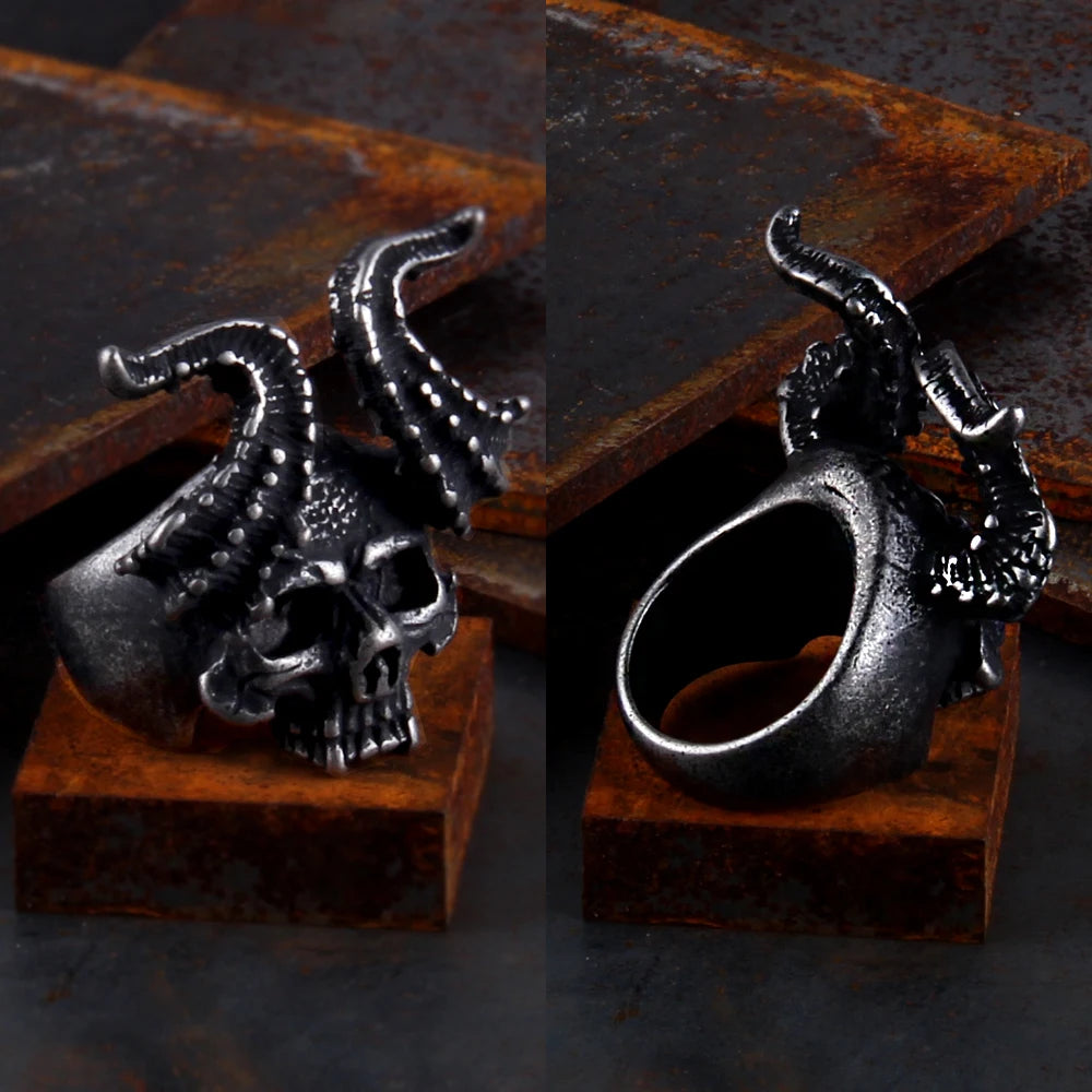 Heads of the Slain – Stainless Steel Viking Skull Ring